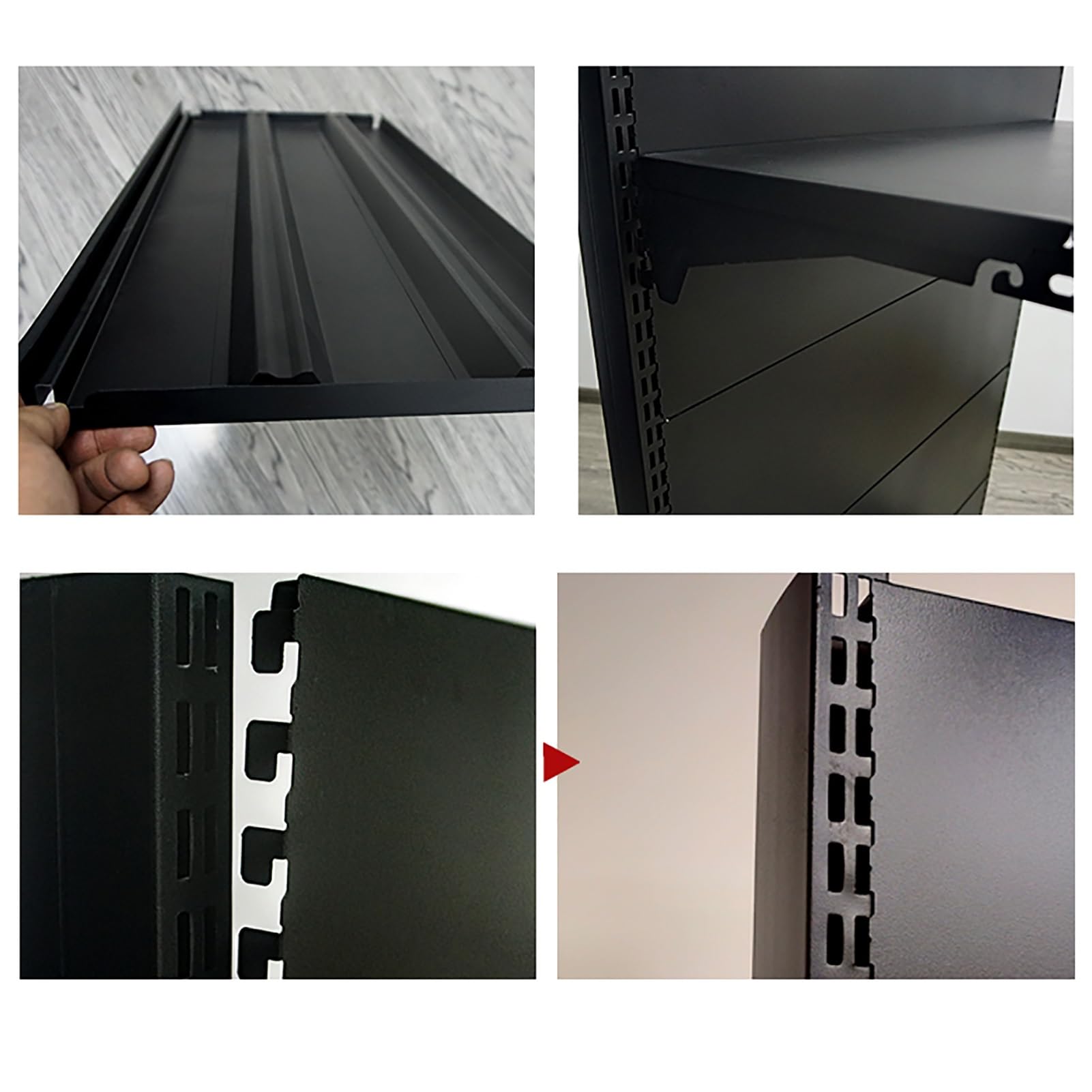 5 Tier Supermarket Shelf Display Shelf Convenience Store Multifunctional Snacks Shelf Single Side Storage Shelf Frosted Grey