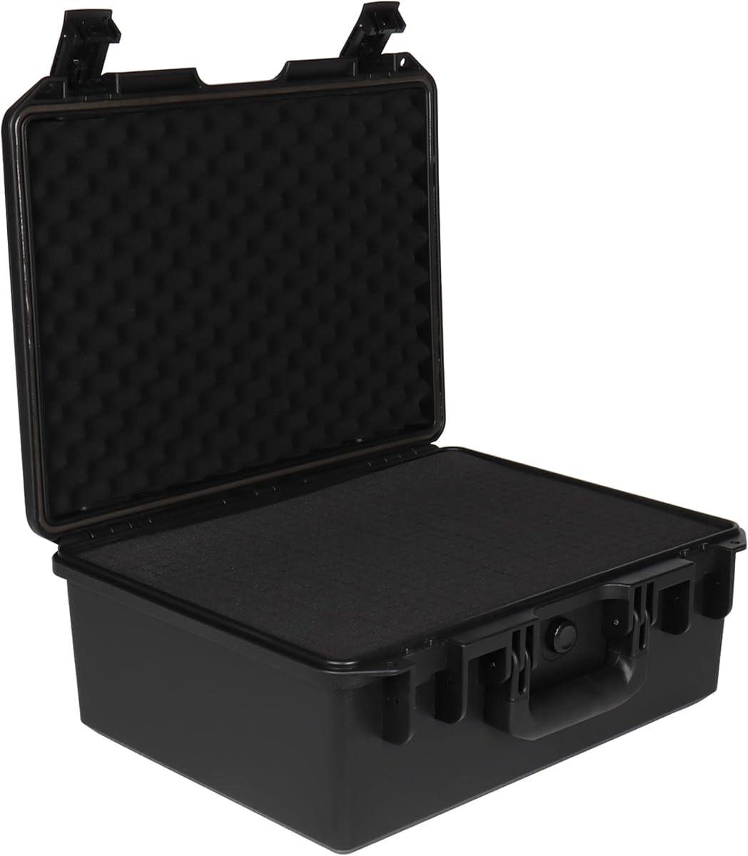 Estuche rígido protector impermeable IP67 con inserto de espuma personalizado, 16", negro