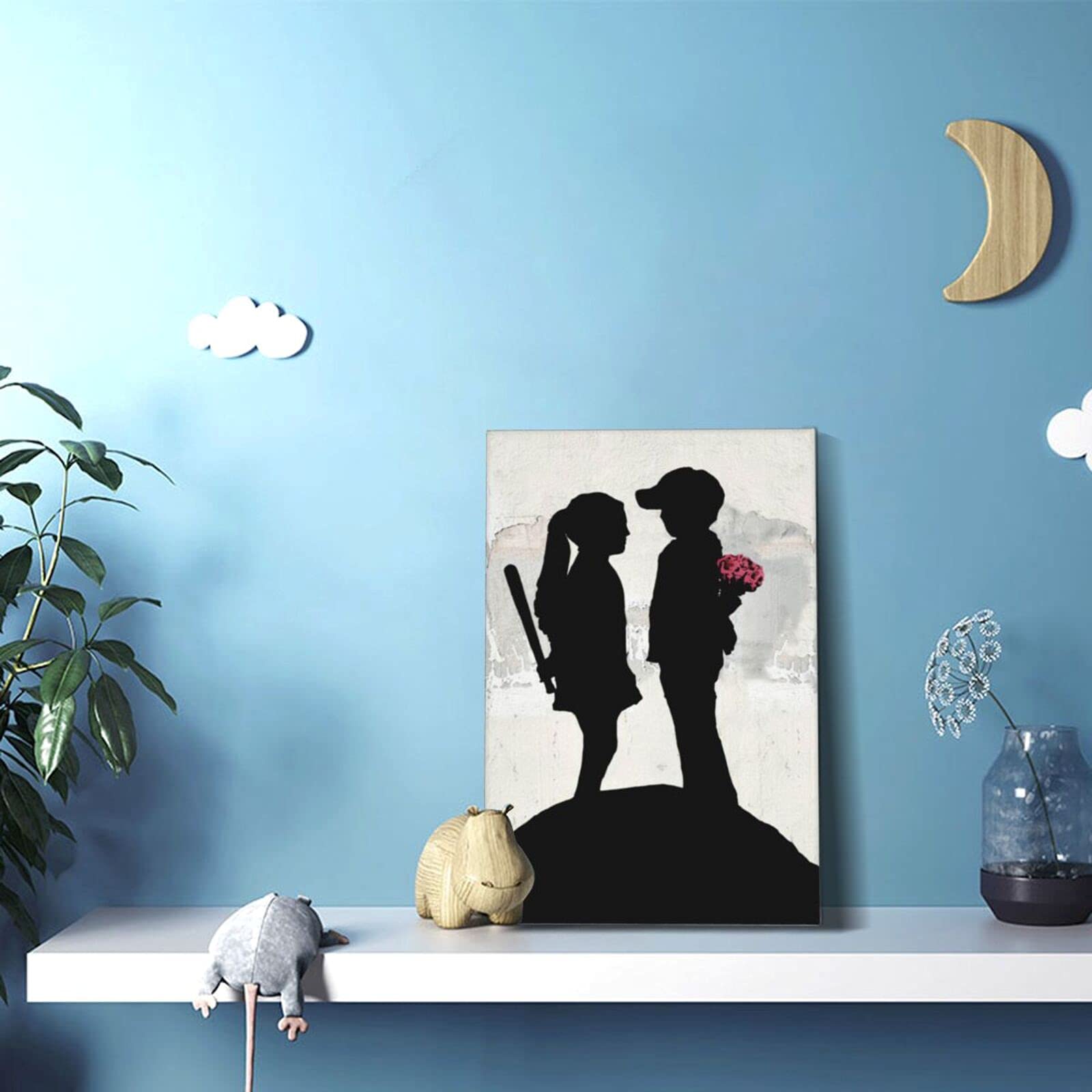 Amazon.co.jp: バンクシー Boy Meets Girl 絵画 装飾画 アートパネル
