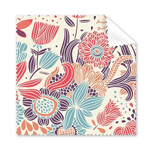 Chiffon de nettoyage pour écran et lunettes avec motif plante lot de 5