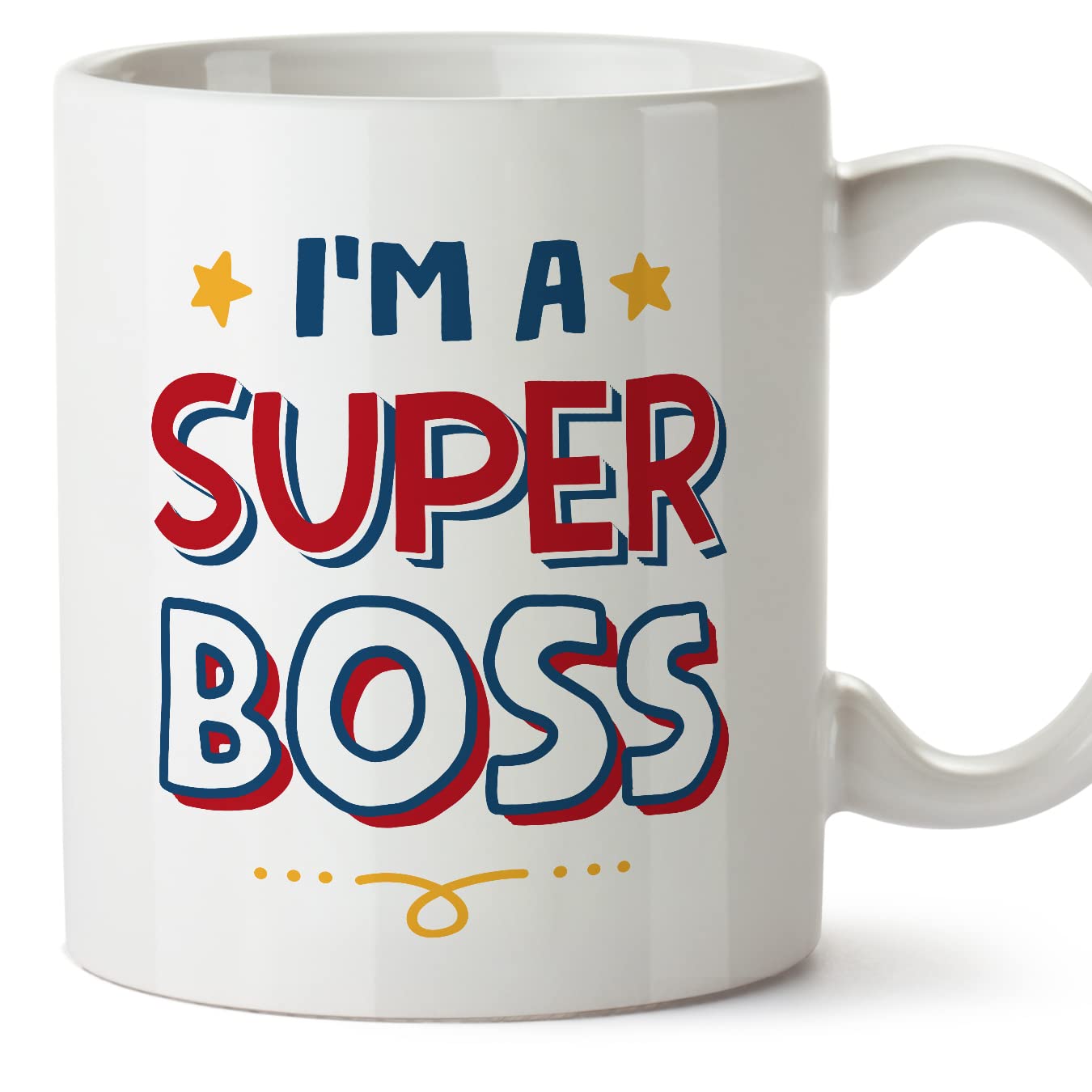 MUGFFINS BOSS Mug - in English - I'm Super - Funny Gift for Colleagues - Ceramic 11oz Mug