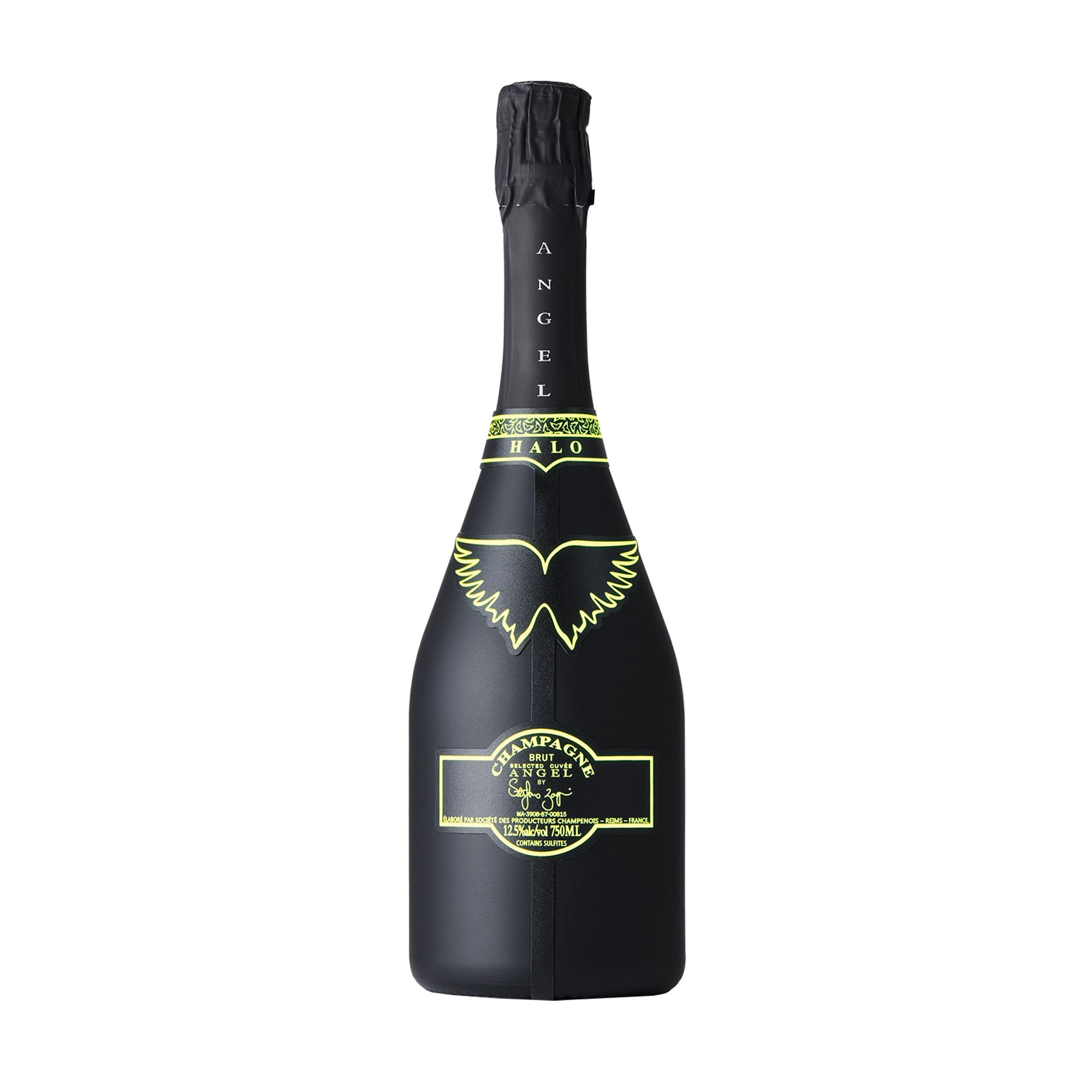 Amazon.co.jp: ANGEL CHAMPAGNE NV Brut HALO Yellow Angel Champagne