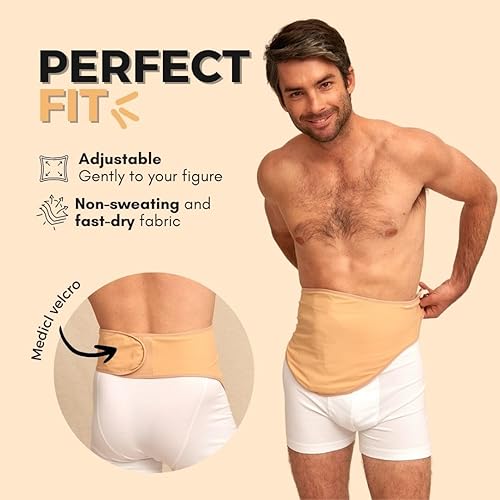 Miniatura 4 de SIIL Cinturón de ostomía para hombre  Fundas para bolsas de colostomía e ileostomía para deportes y natación  Cinturón de estoma sigiloso con