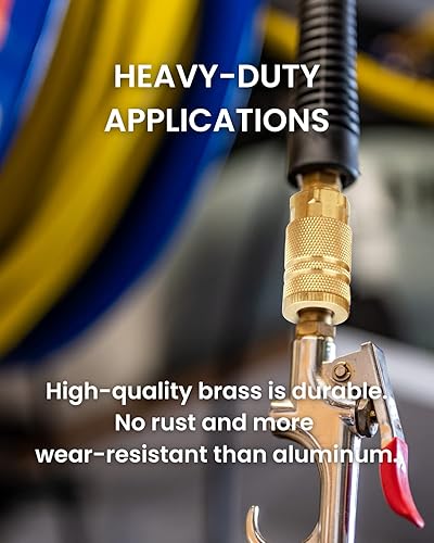 Miniatura 5 de T TANYA HARDWARE Kit de acoplador industrial tipo D de 14 pulgadas FNPT hembra (10 piezas), NPT, latón macizo, compresor de aire de conexión rápida