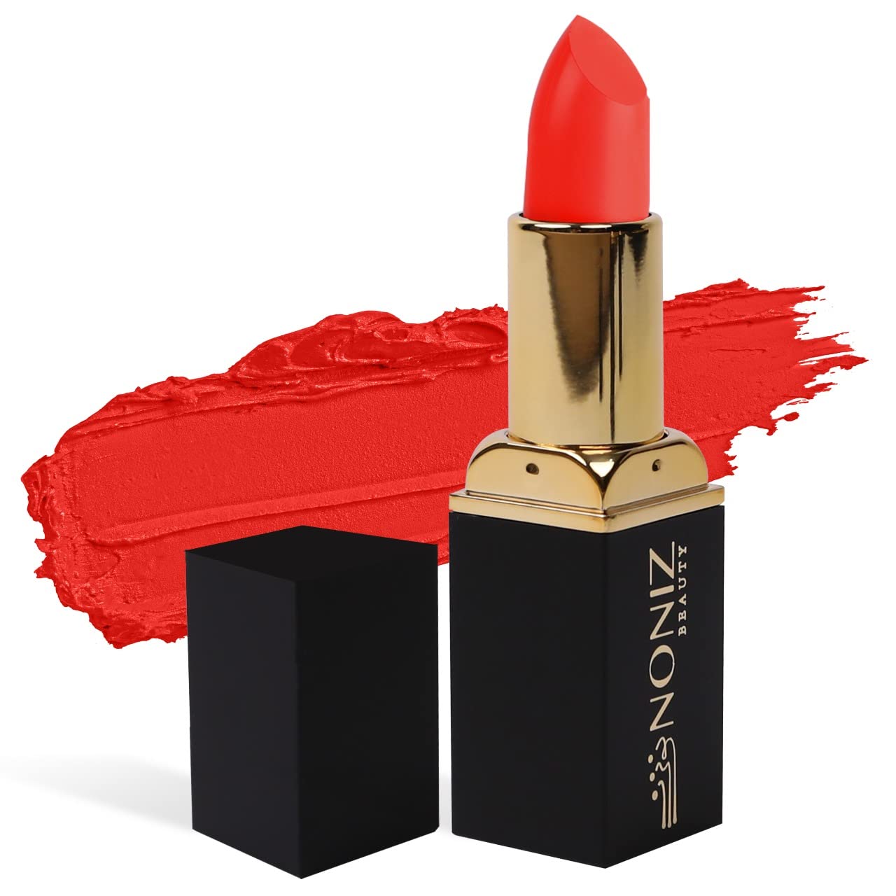 NONIZ Solid Lipstick Matte Finish - Ultra Creamy Texture 9 Solid Colors Lipstick - Non-Cakey Velvety Lip Makeup (Make it Red)