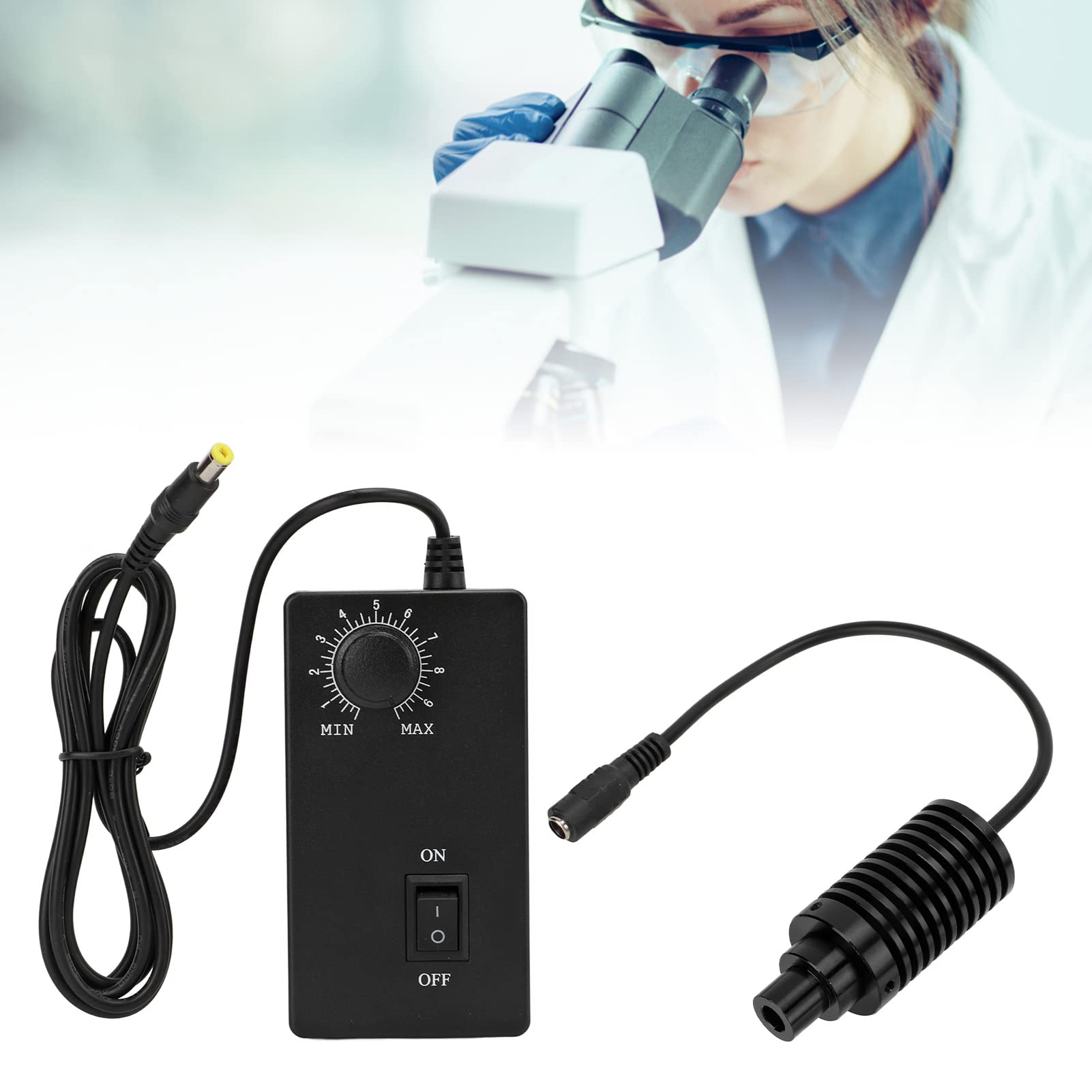 Mikroskop-Koaxial-Spot-Licht, Einstellbare Helligkeit, Verschleißfeste Wärmeableitung, Mikroskop-LED-Spot-Licht (Weiß)