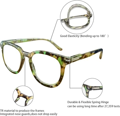 Miniatura 3 de TR90 - Lentes de lectura con bloqueo de luz azul, elegantes lentes de lectura para hombres y mujeres