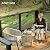 EAST OAK Breezeway Patio Furniture Set, 3-Piece Outside Bistro Set Handwoven Rattan Wicker Chairs with Waterproof Cushions, Tempered Glass Table, Outdoor Conversation Set for Porch, Brown & Light Grey