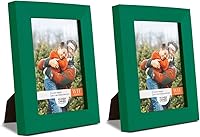 Vista 24 de Renditions Gallery - Set de 2 marcos de fotos de 4 x 6 pulgadas, estilo moderno de alta gama, hechos de madera maciza y vidrio de alta definición