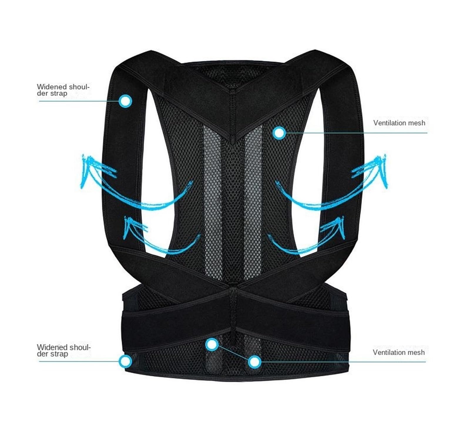 Fajas Reductoras Corrector De Postura De Soporte De Espalda Ajustable Correa De Soporte De Espalda Completa Transpirable Unisex Waist Trainer Cintura Faja