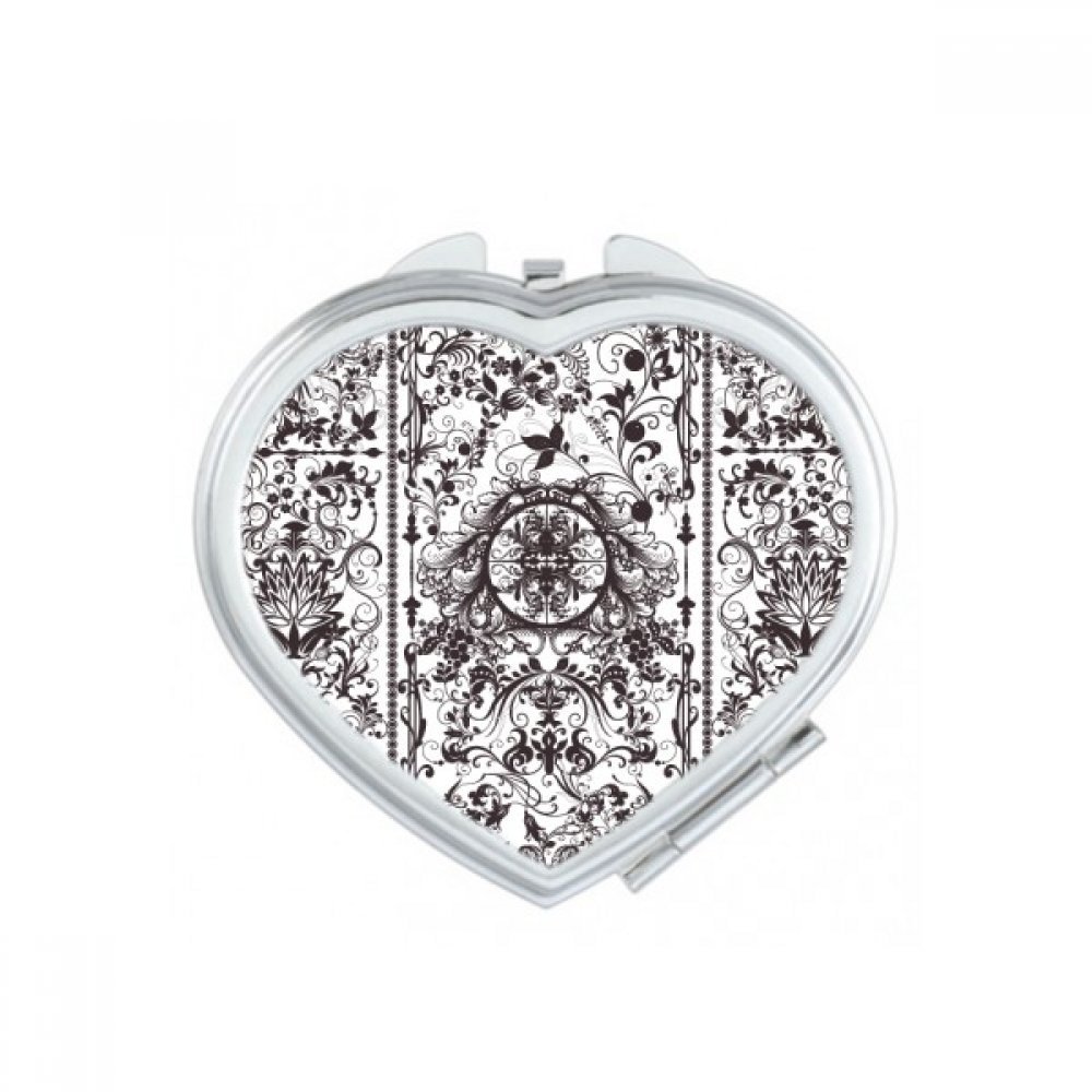 Miroir compact Baroque Fleur avec motif parallèle chic de marque DIYthinker