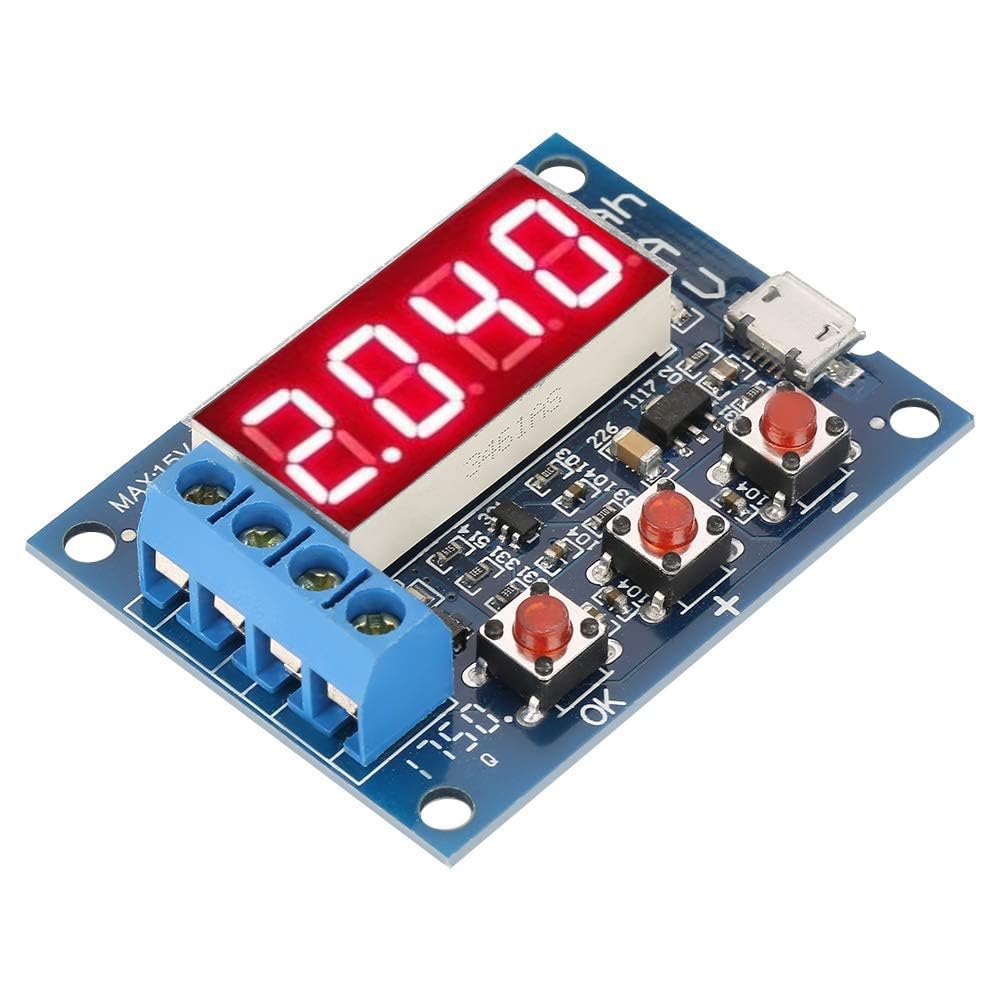 ZB2L3 Battery Capacity Tester Module with Digital Display | 18650 Lithium Battery Analyzer | Discharge Load Tester Board | USB Powered-image-2