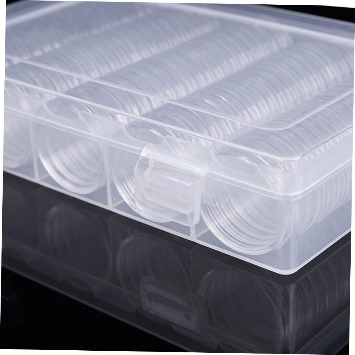 VILLCASE 4juegos Organizador De Monedas Transparente Con Caja De Almacenamiento Para Coleccionistas De Monedas y Protección