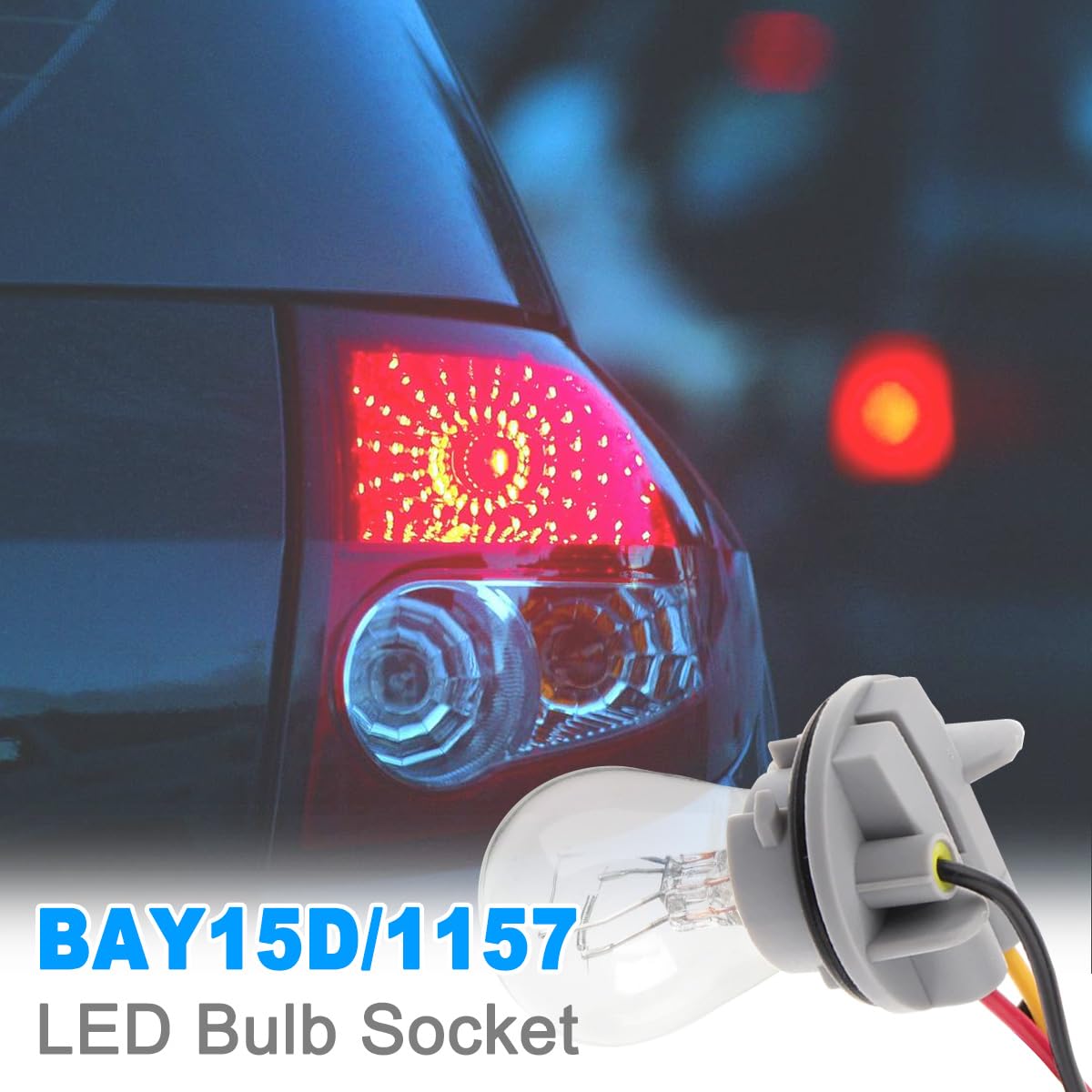 Portalampada LED 1157, portalampada 7528, adattatore per cablaggio, accessori auto per indicatori di direzione, luce stop, fanale posteriore - 5 pezzi