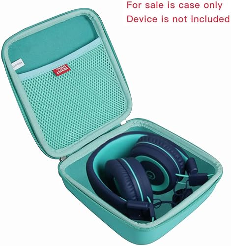 Vista 8 de Hermitshell Funda de viaje para noot Products K11 / Elecder i37 auriculares para niños (solo estuche) (azul) Azul,Rosado,Negro -,verde azulado