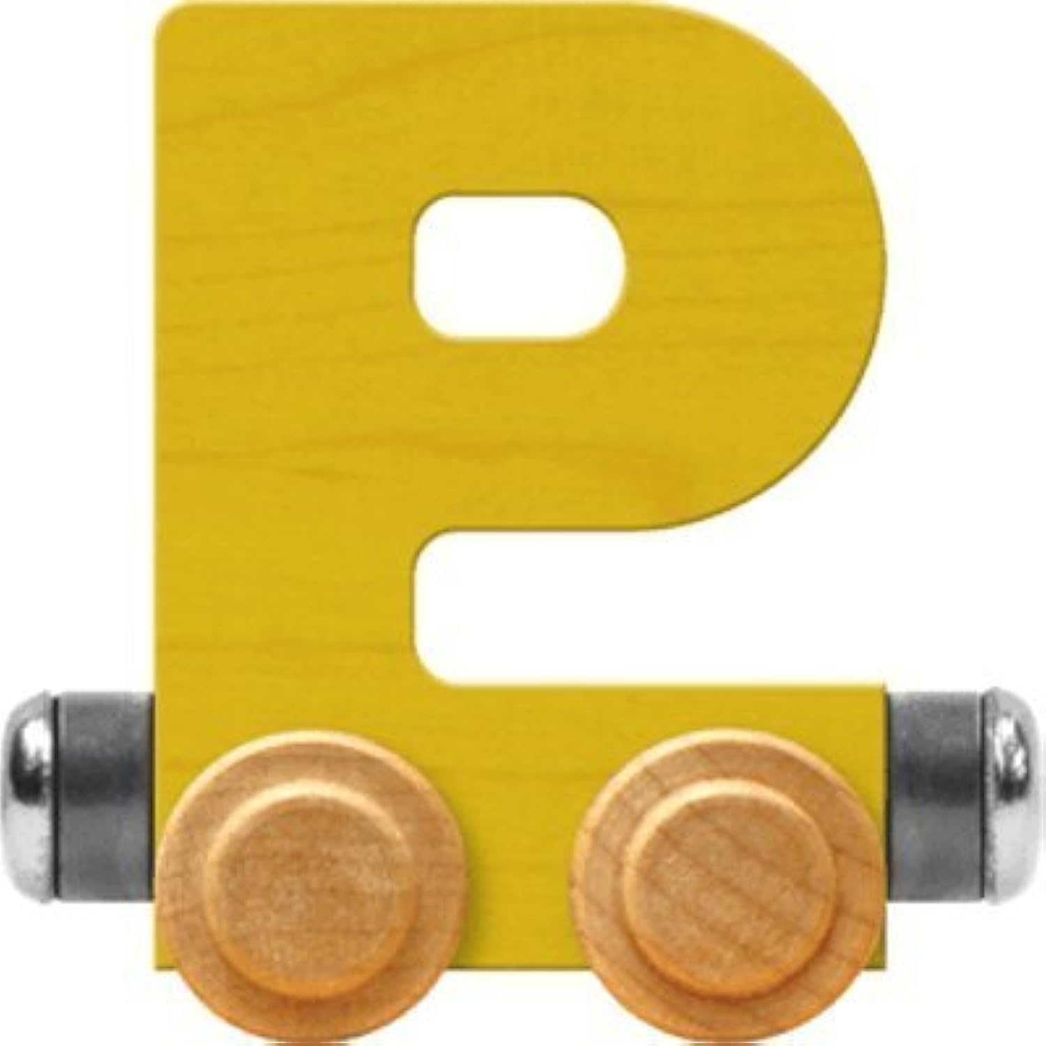 Maple Landmark NameTrains Bright Letter Car P - Made in USA (Yellow)