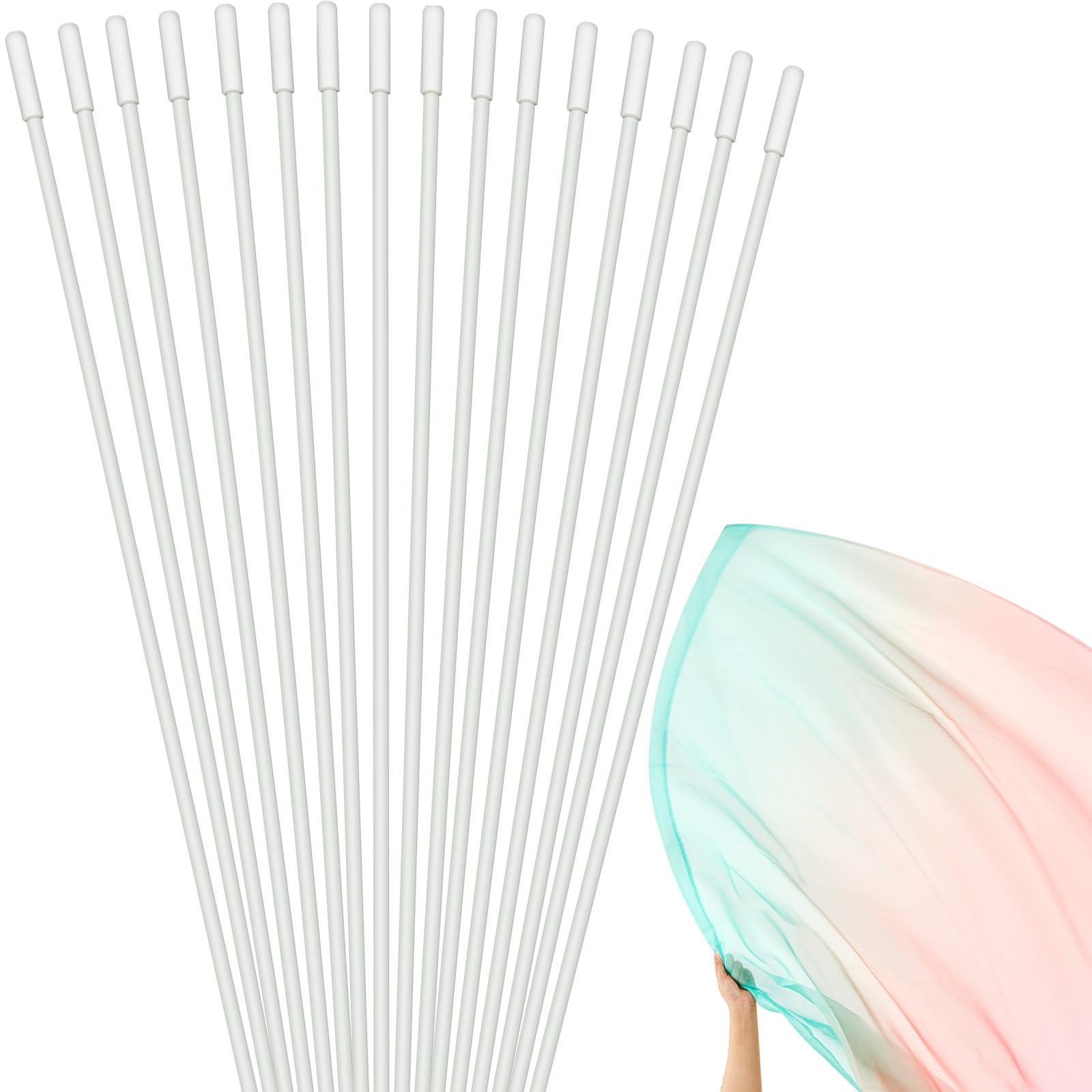 Jetec 16-Pack Worship Flag Rods