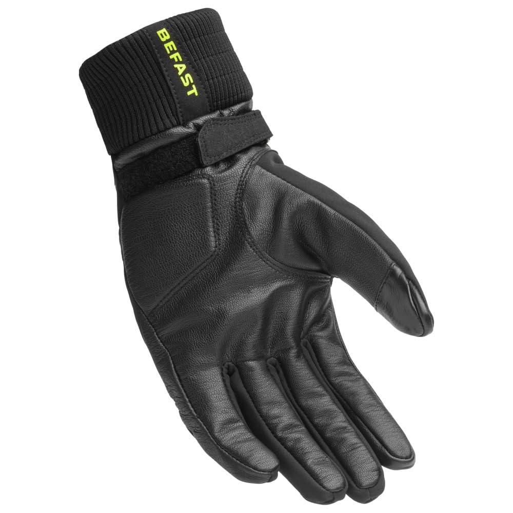 Gants de Moto d'hiver Extensibles CE, rembourrés, pour Le Tourisme, avec Protection des articulations et de la Paume, Noirs et Jaune Fluo