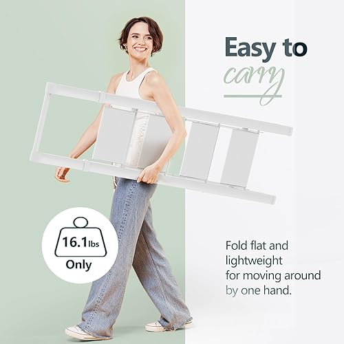 Miniatura 2 de WOA WOA Escalera de 4 escalones, escaleras para el hogar, pedales antideslizantes, taburete de aluminio plegable, ligero para mover, facilidad de