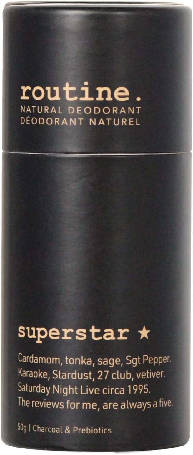 Deodorant Stick Superstar (Activated Charcoal), 1.7 Fluid Oz. Natural Deodorant Aluminum Free for Women & Men