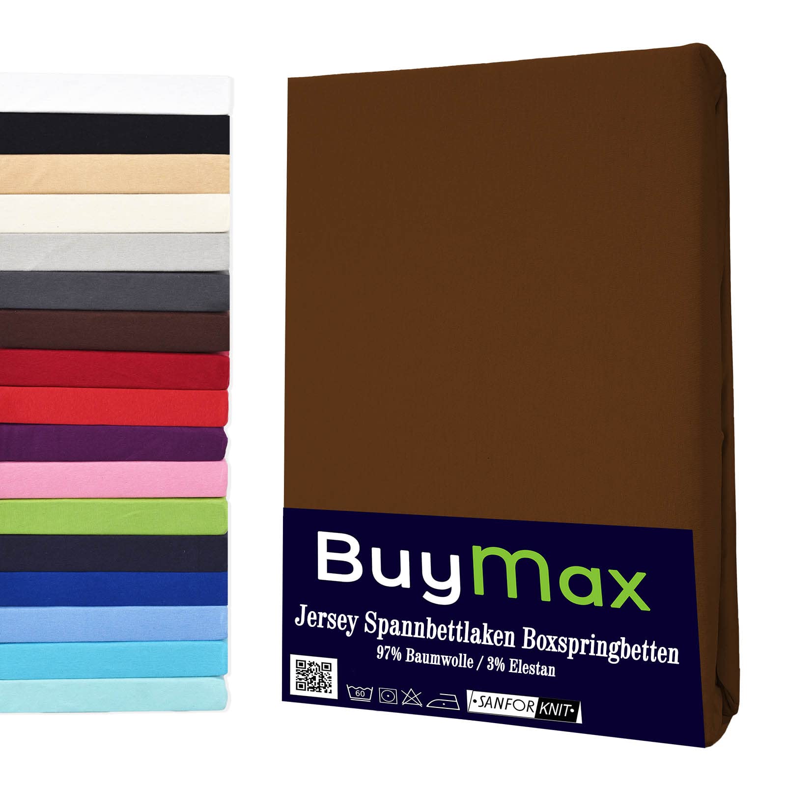 Buymax® Spannbettlaken 60x120 70x140 80x200 90x200 100x200 120x200 140x200 160x200 180x200 200x200 Baumwolle Bettlaken Jersey