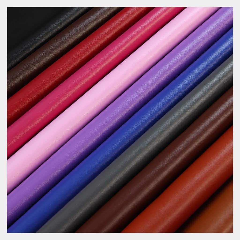 Generic Skóra Pu, Skóra Pu, 0.7Mm Gruba, Sztuczna Skóra Syntetyczna Arkusze Do Rzemiosła Tapicerskiego, Diy Szycie, Sofa, Krzesło, Łuk Do Włosów, Dekoracja Festiwalowa, Naprawa/Czerwony Brązowy 10M/