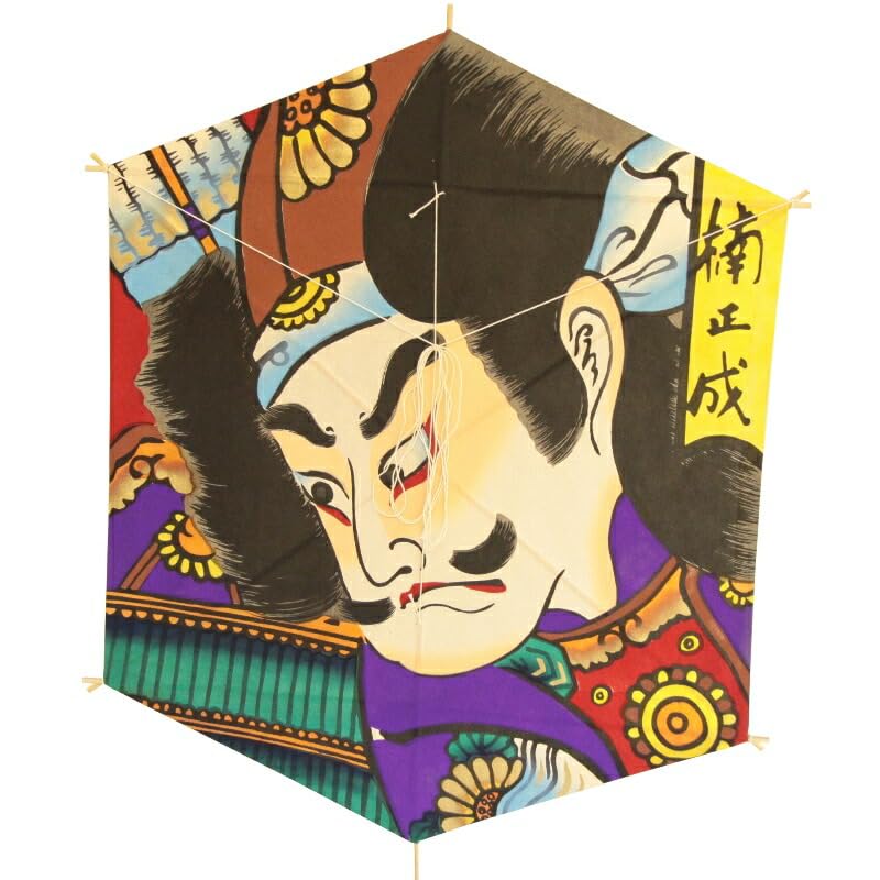 Amazon.co.jp: インテリア 手描き和凧 六角凧 約縦60×横48cm ロ-16二
