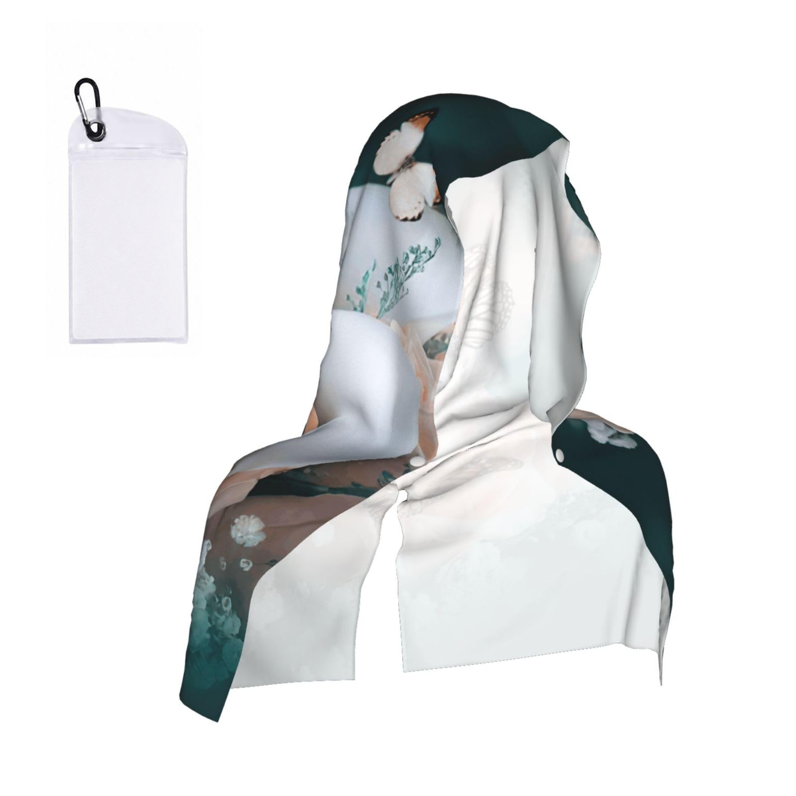 ZYJHYY Flower And Butterfly Print Unisex Swimming Towel Practical Camping Towel Skin-Friendly Cooling Towel For Workout Training