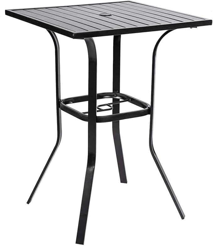 Betterland Patio Bar Table, Outdoor Square Bar Height Table