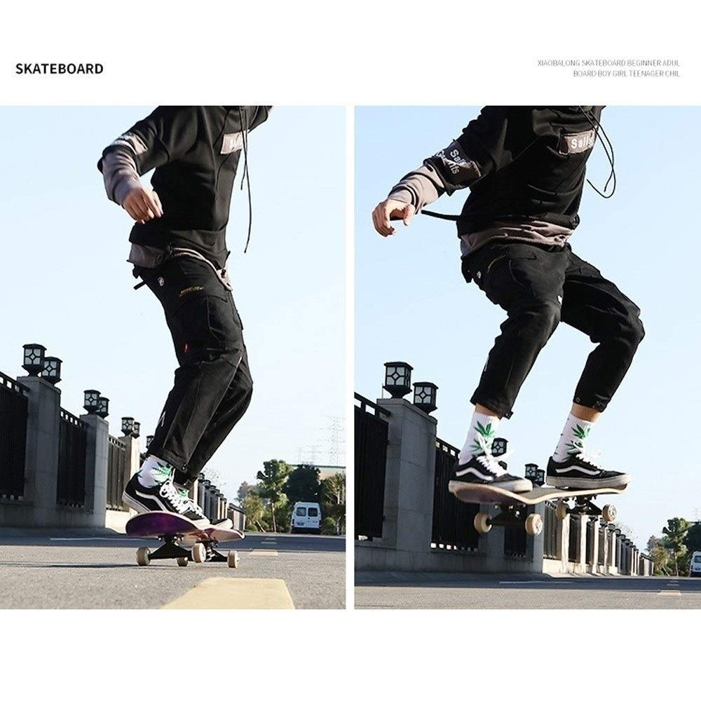 Monopatín Completo para Principiantes y Profesionales, 7 Capas de Madera de Arce Skateboard, Cruiser para Adultos y Niños