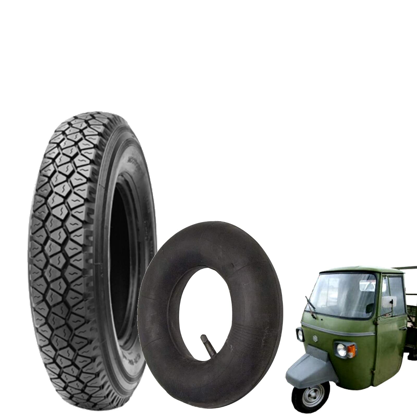 PNEUMATICO 4.50 10 + CAMERA D'ARIA COPERTONE GOMMA DEESTONE RINFORZATO 8PR X APE TRASPORTO LEGGERO
