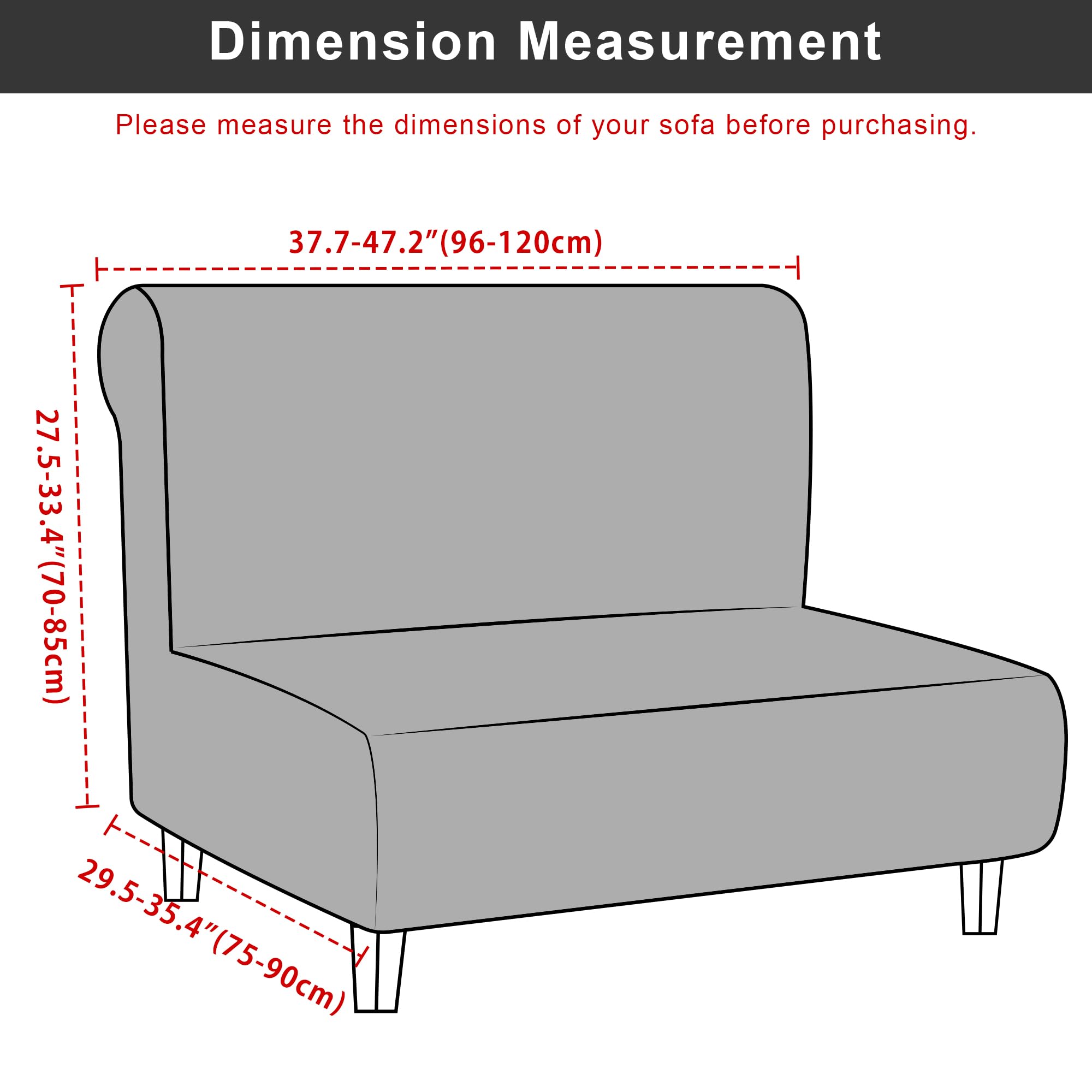TIANSHU Copridivano Senza Braccioli, Copridivano 2 Posti Senza Braccioli Elasticità Jacquard Antiscivolo Copridivano Clic Clac Pieghevole Regolabile (2Posti, Beige)
