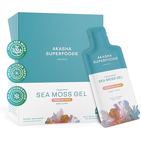 Akasha Superfoods Organic Irish Sea Moss Gel 30x15ml
