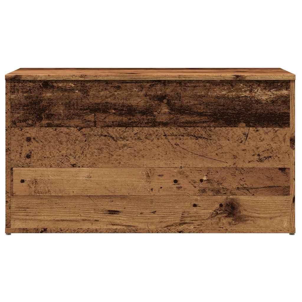 Spielzeugkiste mit Stauraum Deckel für Wohnzimmer Auflagenbox Kissenbox Kiste Couchtisch mit einem Stauraum Altholz-Optik 84x42x46 cm Holzwerkstoff