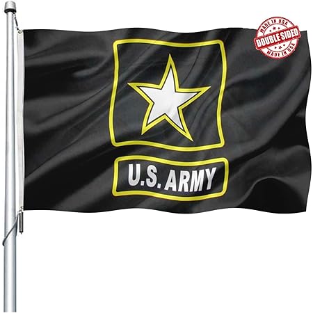 RainRoad US Army Military Flag 3x5 Ft - Printed Polyester, Brass Grommets, For Indoor & Outdoor Display-923515
