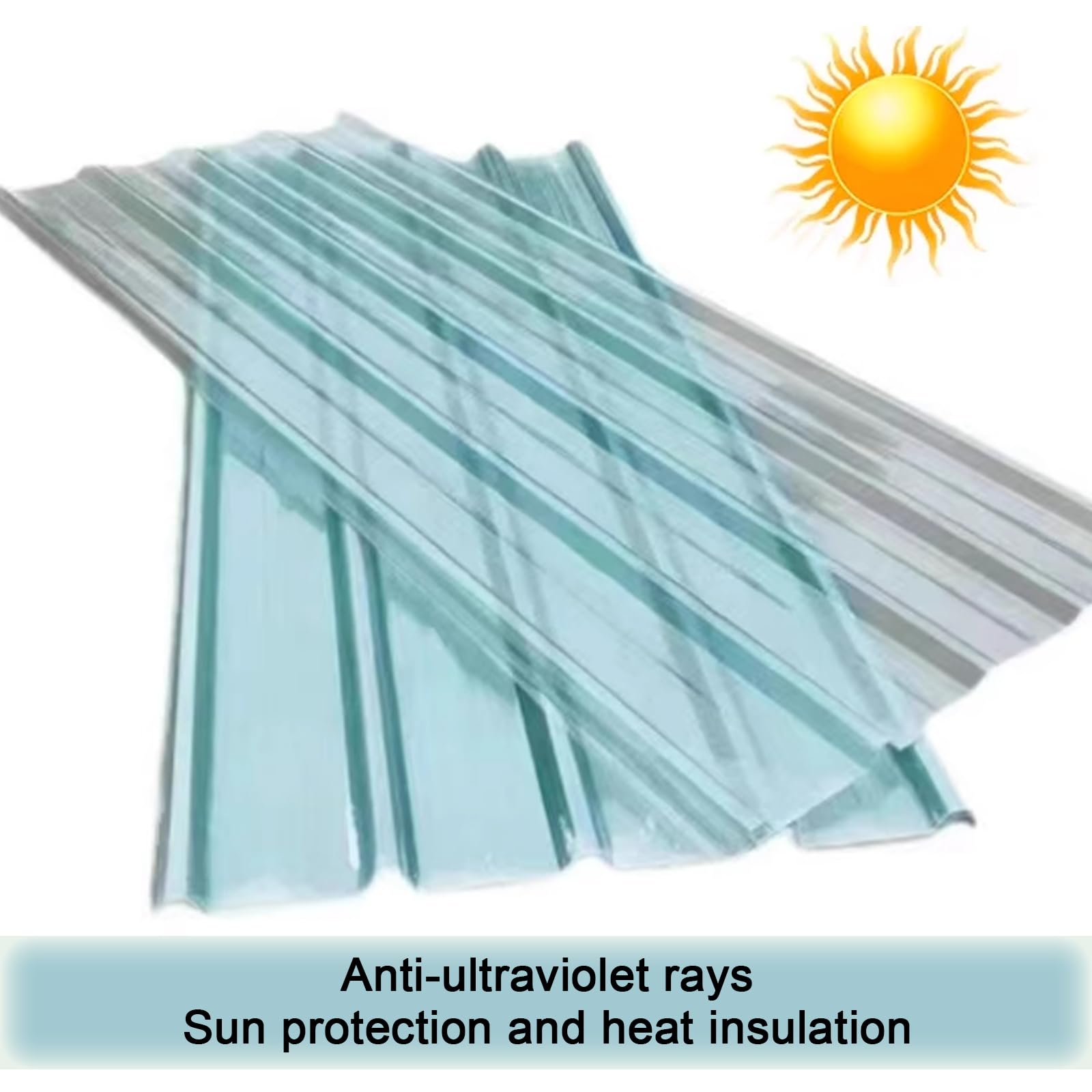 1.5mm Clear Roof Sheet, Silent Self-Cleaning Corrugated Rainproof Carport, UV Protection Daylighting Panels, Various Sizes, Side Panels Roofing Covers, 1 Pc (0.9x1.6m/35x63in