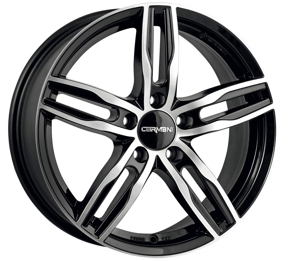 Carmani CA147517J38BP Bolt Circle 5.00 x 114.30 Offset 38 Hub Centering 72.60 Design 14 Paul, Black Polish