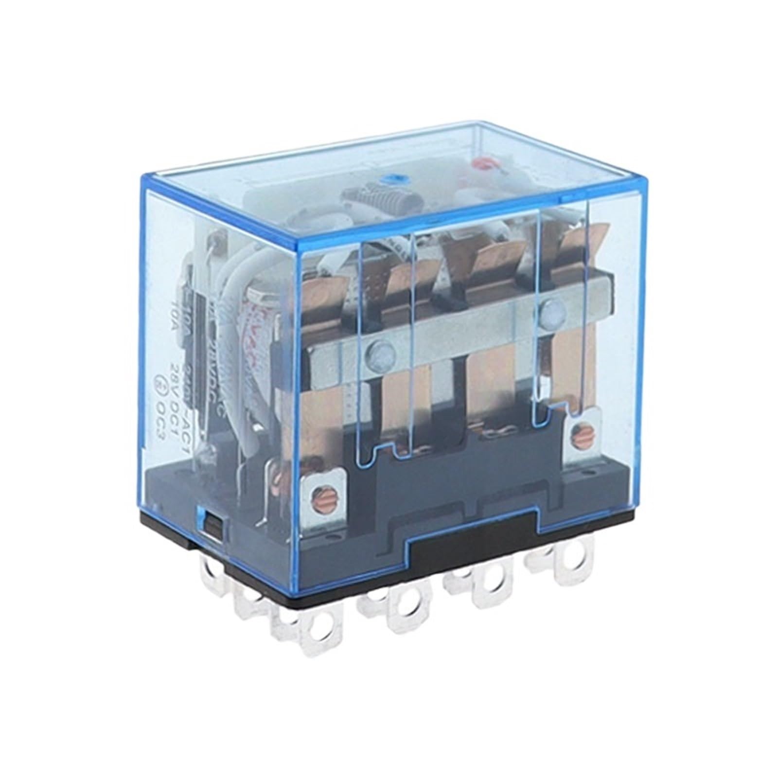 Relé intermedio HH64P LY4NJ 10A Micro relé electromagnético pequeño ACDC12V24V AC110V 220V 380V con base de zócalo de 14 pines PTF14A(AC,48V)