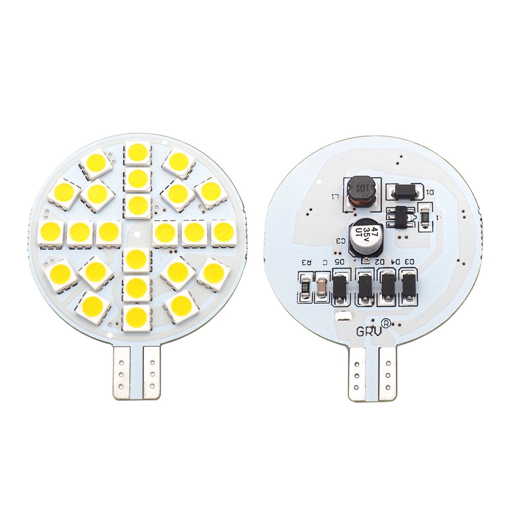 GRV T10 921 194 żarówka LED 24-5050 SMD lampa super jasna AC 12 V / DC 12 V - 24 V łódź Iandscaping sufit kopuła oświetlenie wewnętrzne ciepła biel (2. generacji) opakowanie 10 sztuk