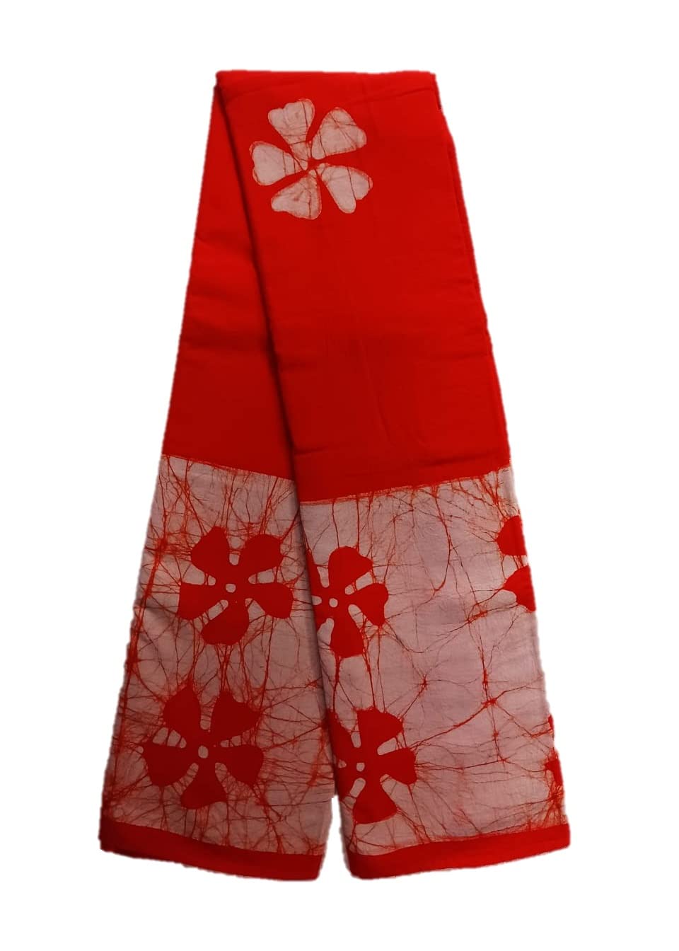 cotton printed lungi for men & women, batik print, 2 meter,Orange color, unstitched.-image-19