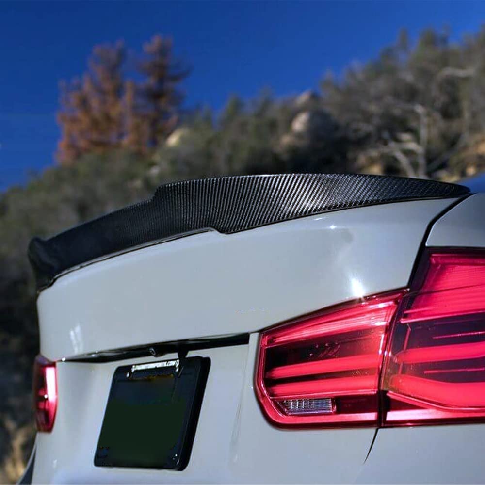 Samochód M4 Styl Tylny Spoiler Bagażnika Tylna Klapa Tylna Skrzydło Splitter Wargi Dla BMW F30 3 Series 4-drzwi Sedan 2012-2018 F80 M3 Sedan 2014-2019(Gloss Black)