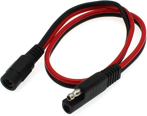 FDXGYH Cable de extensión SAE a CC, enchufe SAE 14AWG a CC 0.217 in x 0.083 in hembra libera rápidamente el cable adaptador de conexión, para