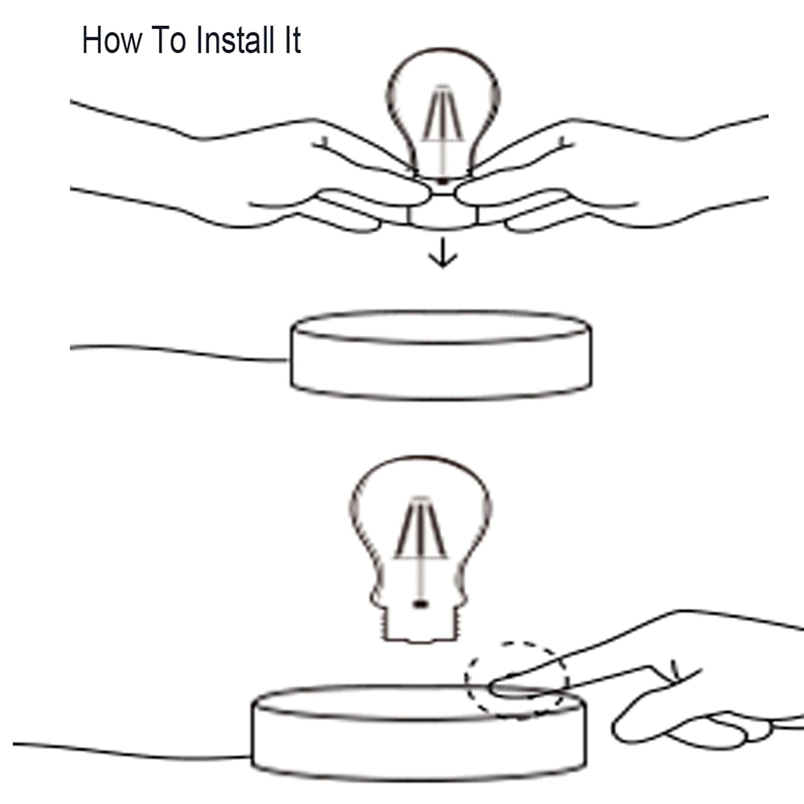 Lámpara con bombilla flotante magnética - Lampara luz led para escritorio - Luz flotante con base de color madera magnética - Lámpara levitante con luz cálida led - Lámpara con bombilla de Edison
