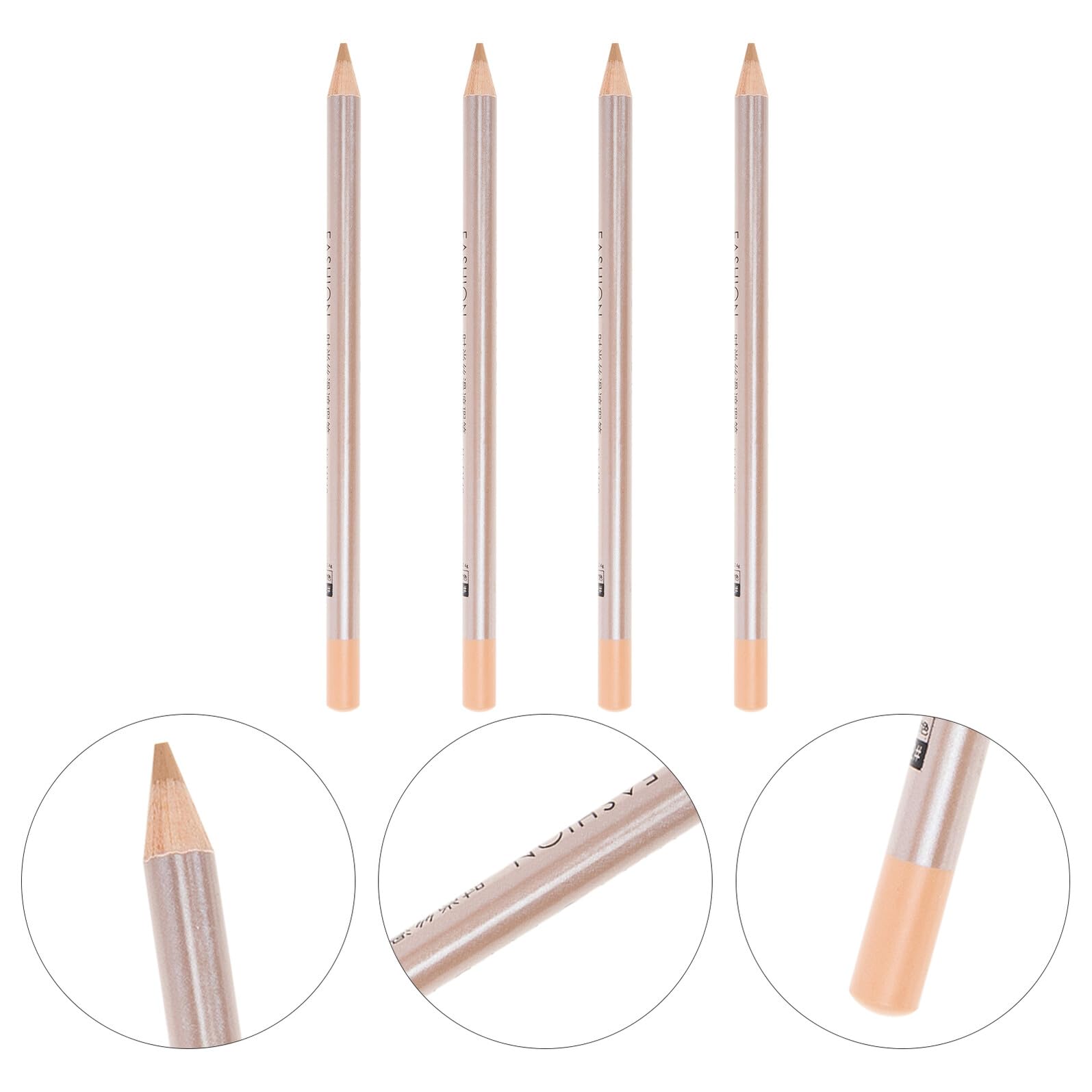 Stylo Correcteur de Teint en Bois 4 Pièces, Couverture Nette