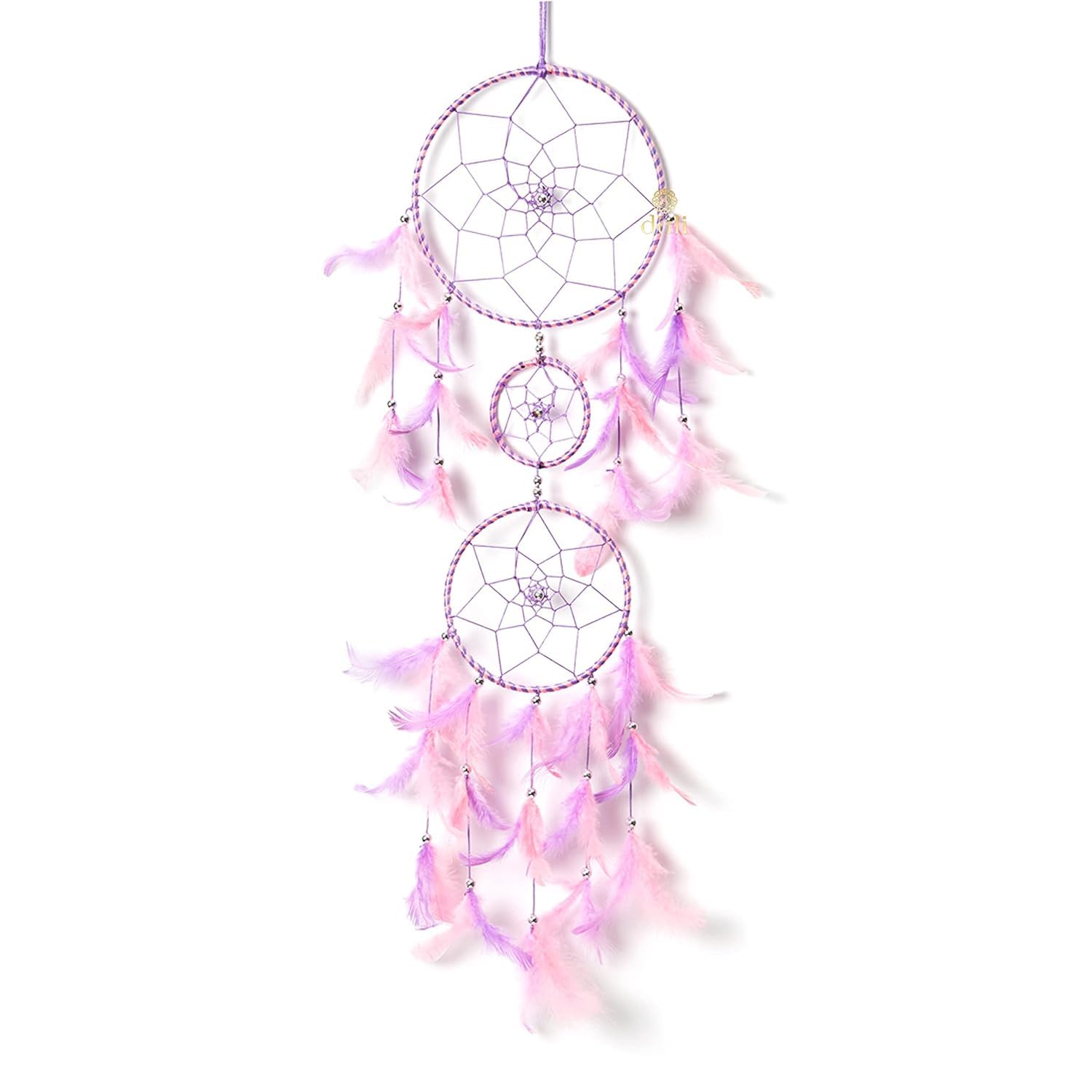 M/S RAKHI HANDICRAFT Dream Catcher with Lights, Home Decor, Handmade Dreamcatcher for Bedroom, Balcony, Party, Cafe,Home Wall,Hanging Design (Light: Pink-Purple)-image-35