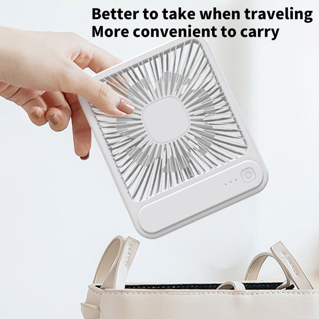 Portable USB Charging Small Desk Fan with 3 Speed Setting Portable Bedside Fan