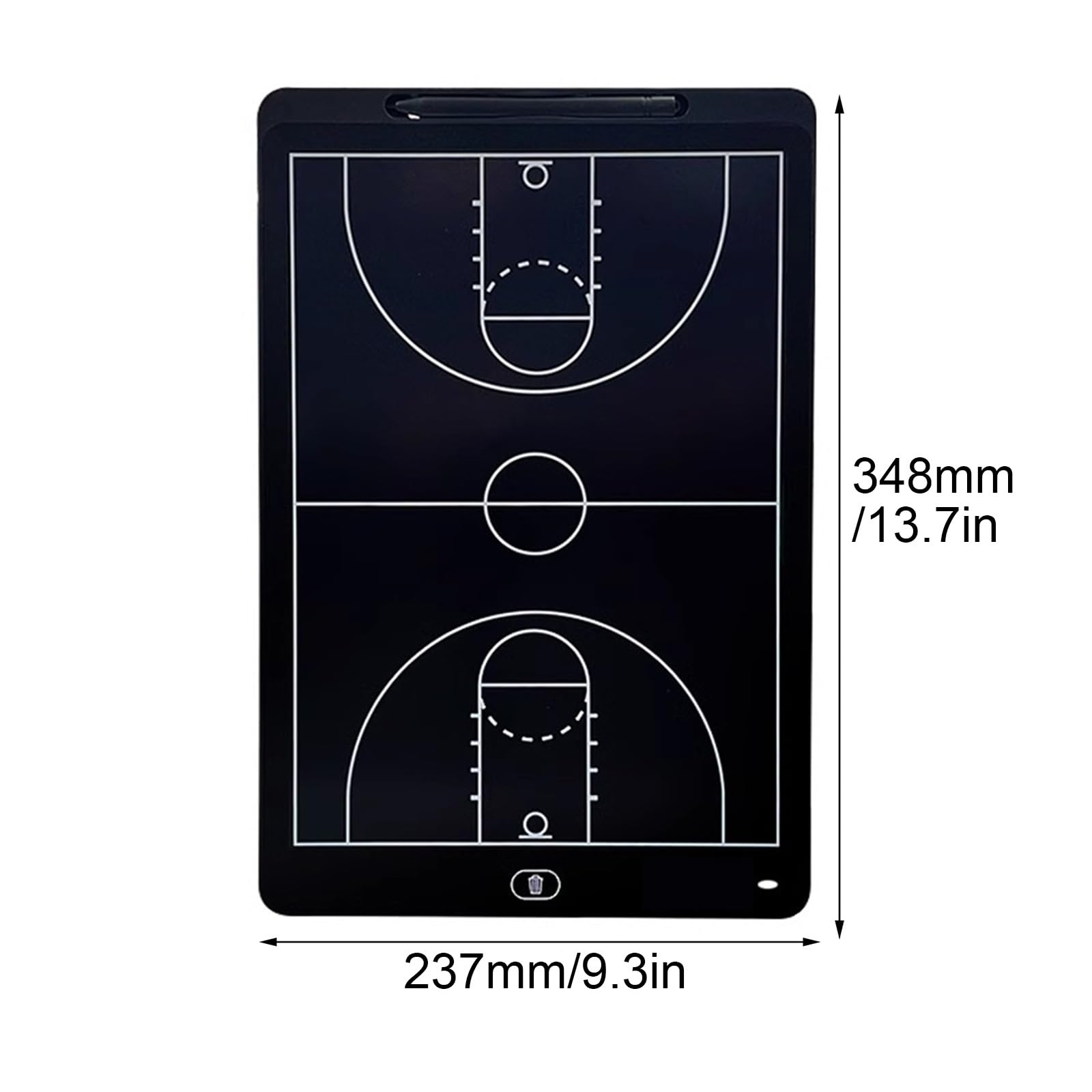 SCBTGKLN Elektronisches Basketball-Coaching-Board, Magnetisches Taktik-Clipboard, Doppelseitig, LCD-Bildschirm, mit Stylus-Stift, Zubehör
