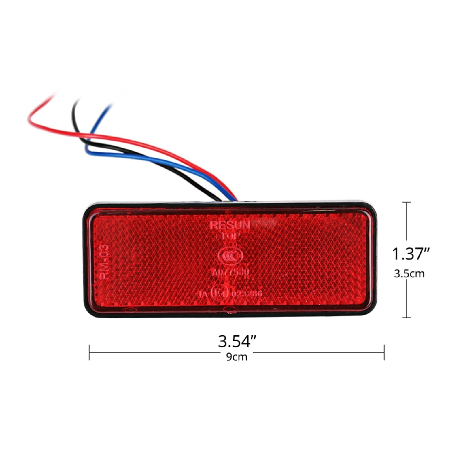 Fanale posteriore per moto Fanale posteriore a LED universale da 12 V con catarifrangente bianco, rosso e giallo, luce freno integrata per moto, fanale posteriore a LED per moto.