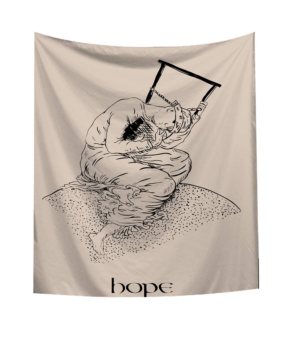BOYOUTH Hope Tapestry Wall Hanging,European Style Pattern Digital Print Wall Tapestry for Living Room Bedroom Dorm Decor,78.7 Inch by 59.1 Inch