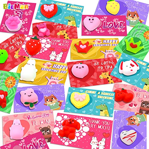 72 Pcs Valentines Day Gifts For Kids, Valentine's Day Squishy Toys Animal Squishy Toys Valentines Party Favors For Kids Stress Relief Fidget Toys Valentines Cards For Kids Classroom Exchange Prizes #TOP6